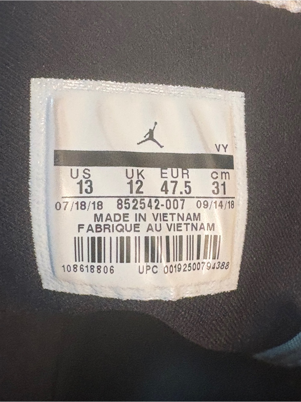 JORDAN 1 MID SE PATENT BLACK/METALLIC/ WHITE  SIZE 13 - Picture 9 of 10